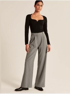 Abercrombie & Fitch Sloan Tailored Light Gray Trousers sz 28/6s